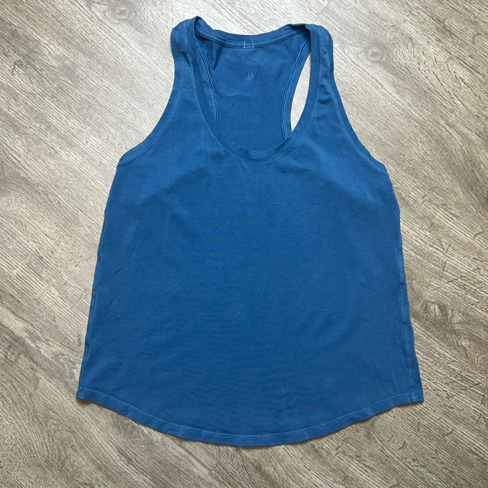 lululemon athletica Blue Racerback Tank Top